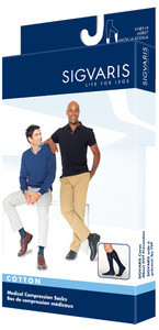 Sigvaris 230 Cotton Series 20-30 mmHg Men's Closed Toe Thigh Highs - 232N
